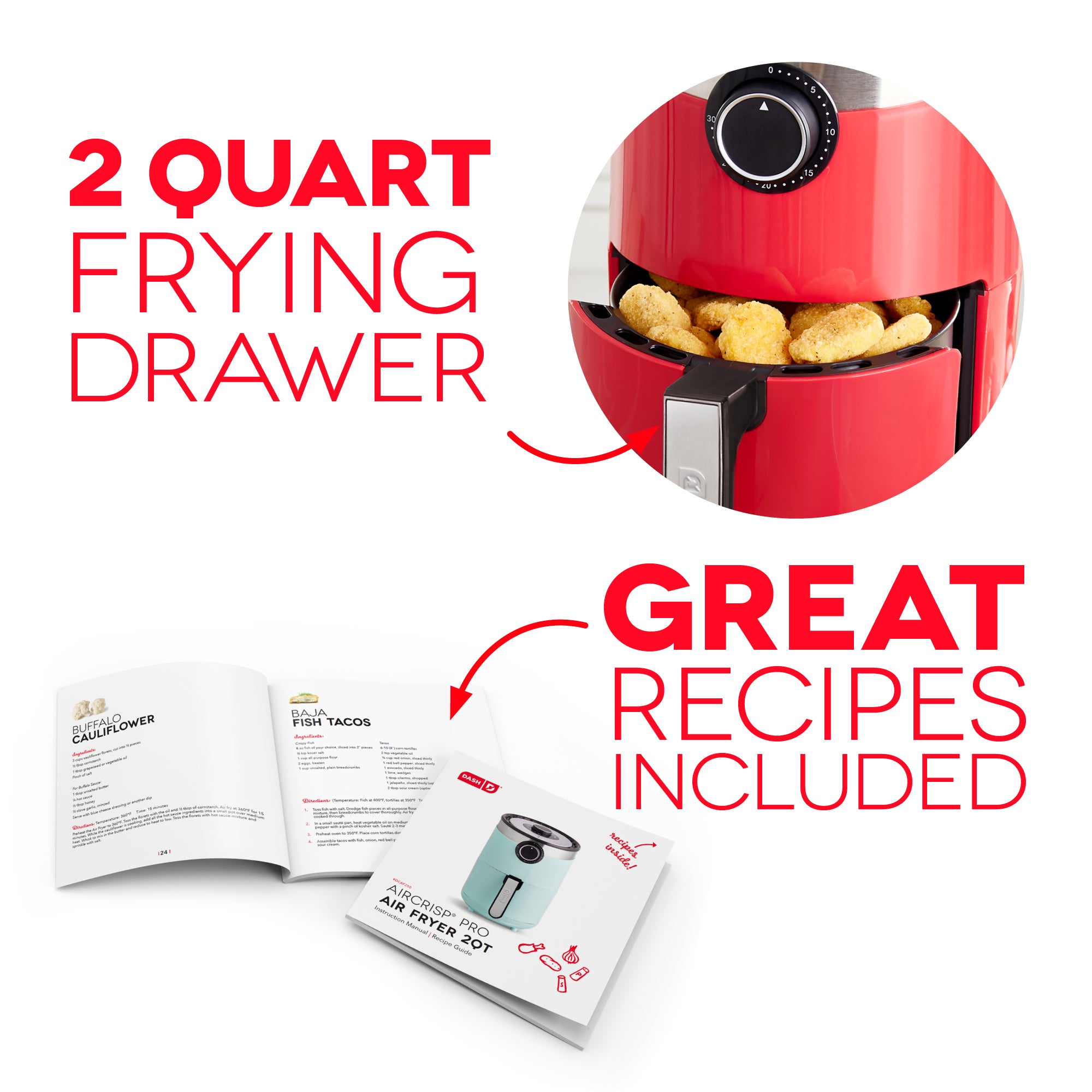 Aircrisp® Pro Compact Air Fryer 2Qt.