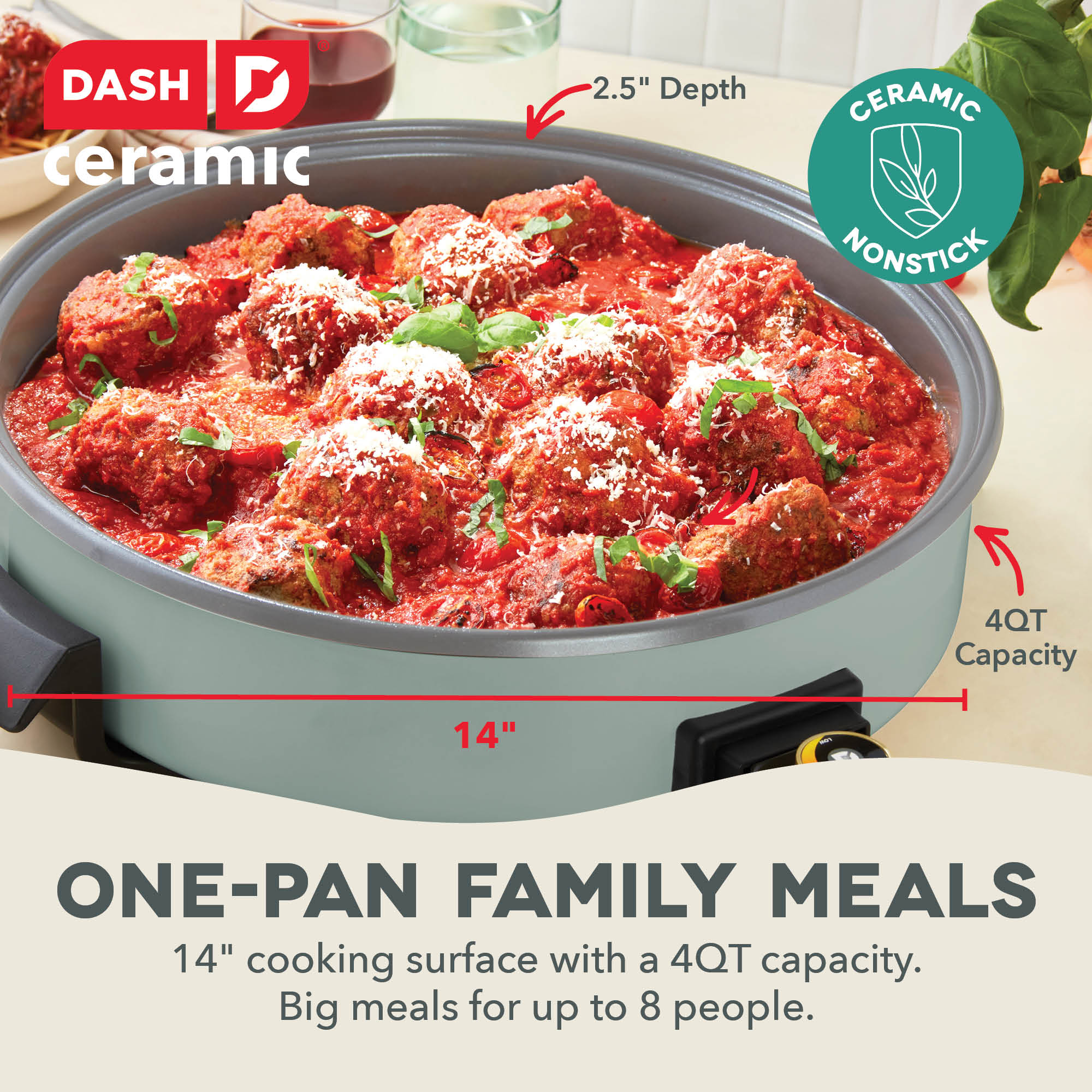 Ceramic Nonstick Family Size Skillet