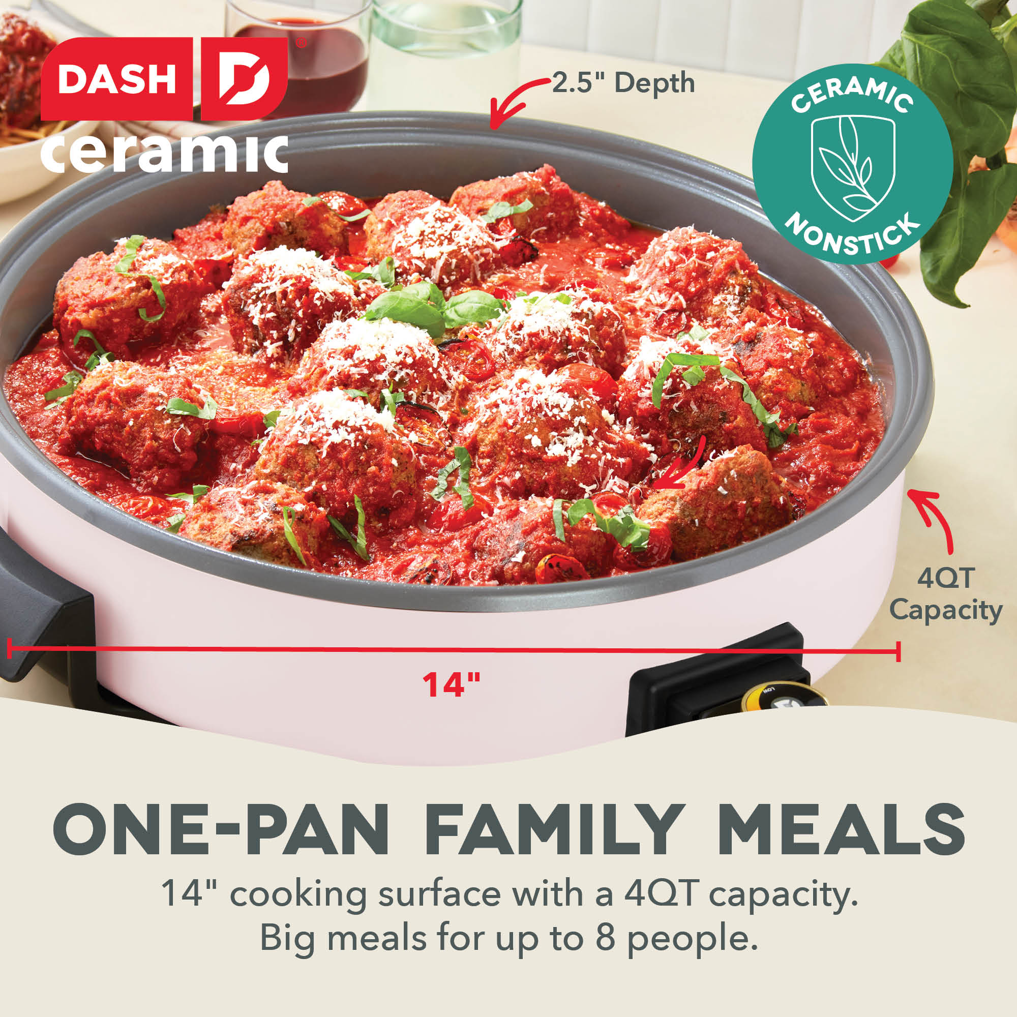 Ceramic Nonstick Family Size Skillet