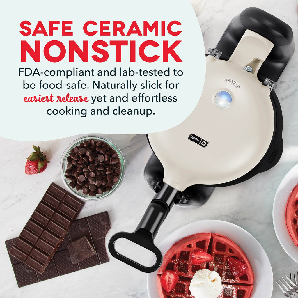 Ceramic Nonstick Flip Belgian Waffle Maker