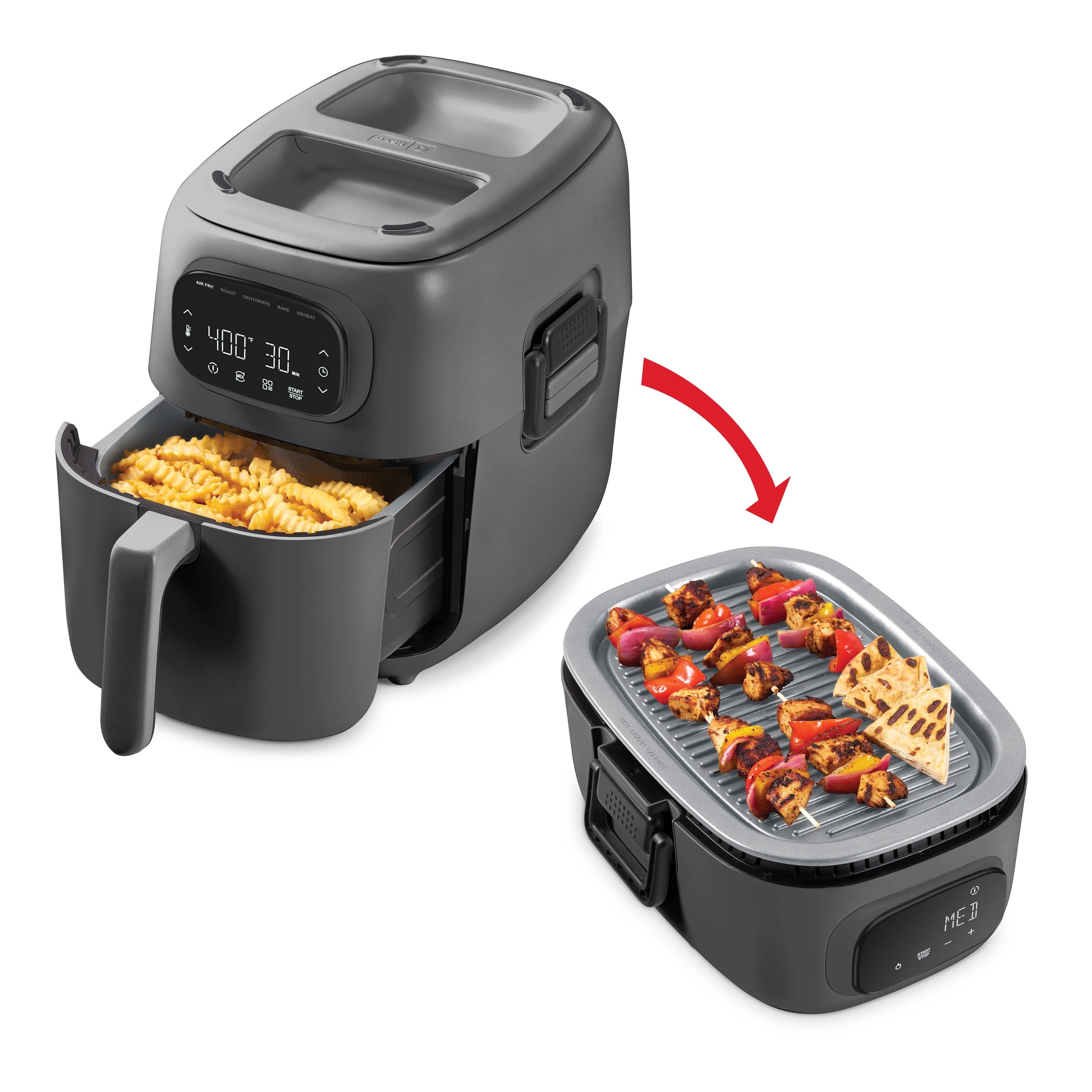 Flip & Fry™ Digital 2-in-1 Grill + Air Fryer