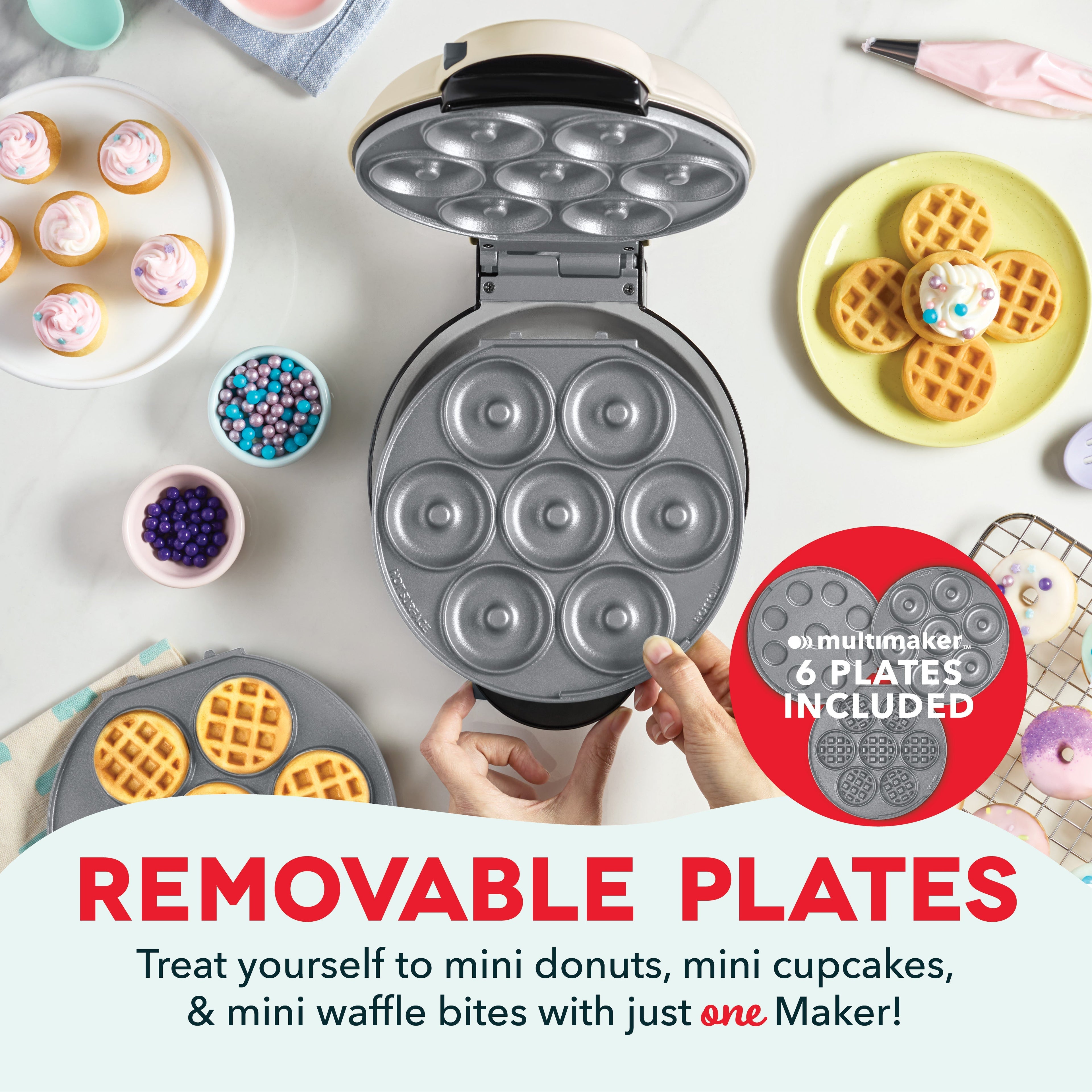 MultiMaker® Treat Maker System: Waffle Bite, Mini Donut, Mini Cupcake