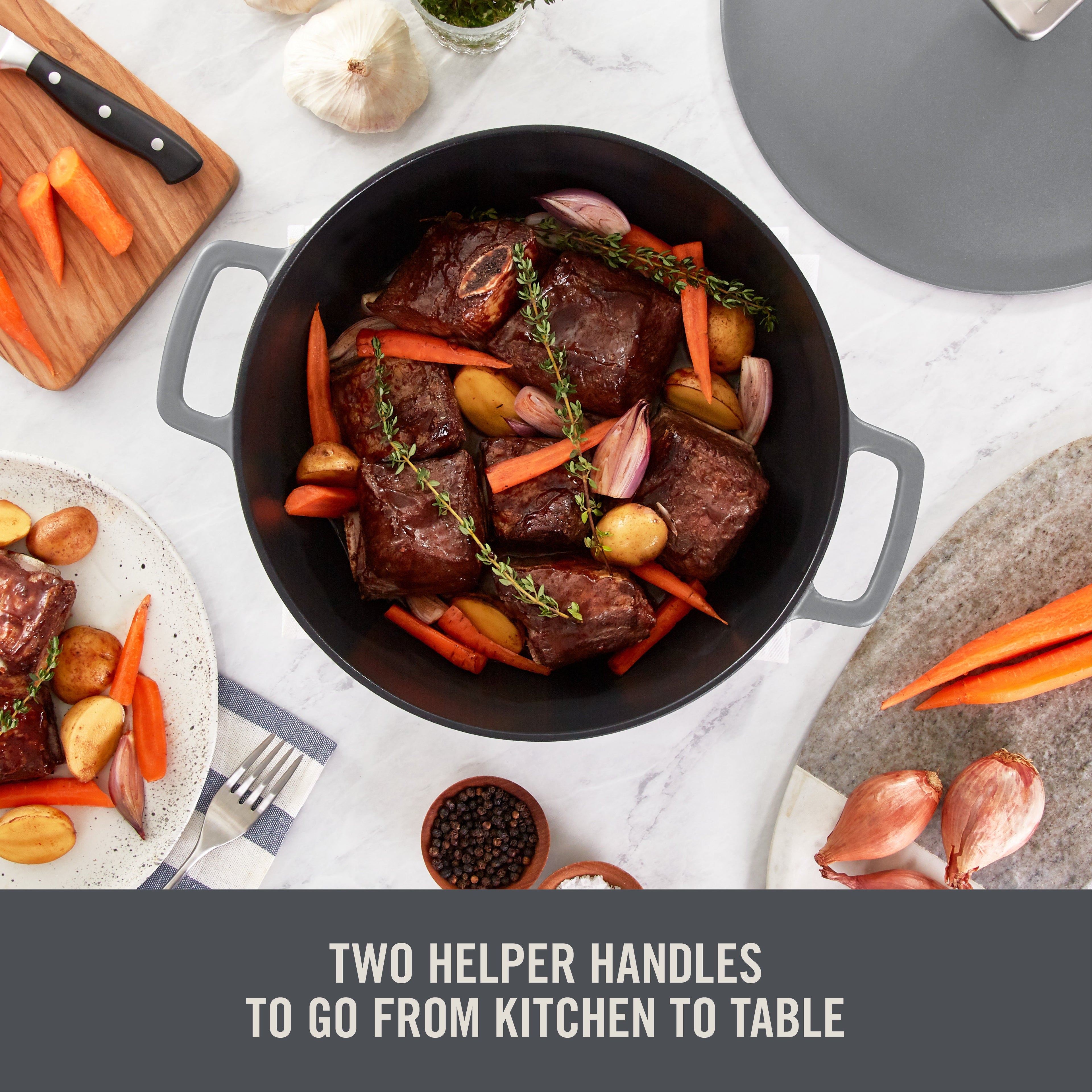 4.5 Qt. Nonstick Cast Iron Braiser